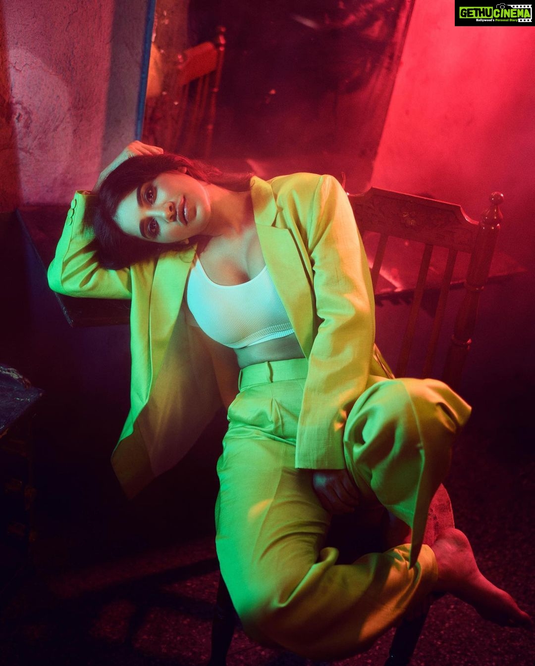 Nabha Natesh Instagram - As you know, madness is like gravity...all it takes is a little push -Joker : : Photography @shreyansdungarwal Outfit @feathersbtq Styled by @impriyankasahajananda Curated by @sunnybond MUA : @iramakeupstudios Hair : @Durgaraokavala Ast by : @barathkumarpalakurthi @dilipkotyada