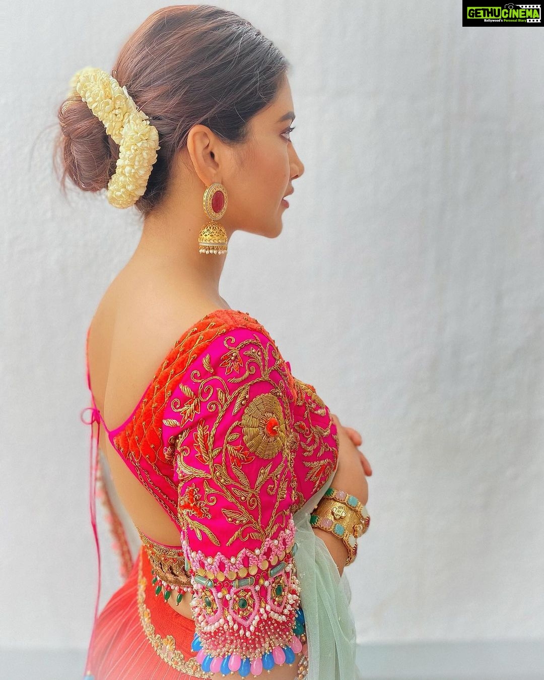 Nabha Natesh Instagram - When u do not want to let go of festive season☺️ : : : This pretty Custom made by @mahitha_prasad ♥️♥️