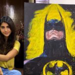 Nabha Natesh Instagram - It's not who I am underneath, but what I do that defines me - Bruce Wayne/Batman An ode to BATMan, Took me 6/7 sessions to make this and the process was exhilarating .. u gotta see it live , u ll super be proud of me ☺️ Aayyy🙋🏻‍♀️if u are a BATMAn fan