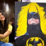 Nabha Natesh Instagram - It's not who I am underneath, but what I do that defines me - Bruce Wayne/Batman An ode to BATMan, Took me 6/7 sessions to make this and the process was exhilarating .. u gotta see it live , u ll super be proud of me ☺️ Aayyy🙋🏻‍♀️if u are a BATMAn fan