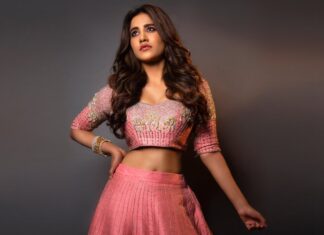 Nabha Natesh Instagram - Pink rose : one with thorns !! : : : : : : : : Styled by @impriyankasahajananda Outfit @@archithanarayanamofficial Accessories@bandhan_emporio Ring @jatinmorjewels Asst by @sravya_lp Photography @chinthuu_klicks