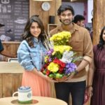 Nabha Natesh Instagram - Couldn help but share these lovely pictures from yesterday ☺️ on the sets #BSS8 @sreenivasbellamkonda #santhoshsrinivas @dopdudley @thisisdsp #sumanthpictures @vidyuraman @naveenkumarbukka