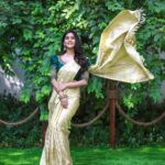 Nabha Natesh Instagram - For beautiful eyes, look for the good in others ;for beautiful lips , speak only words of kindness; and for poise , walk the knowledge that you are never alone - Audrey Hepburn : : : : Styled by @impriyankasahajananda Asst by @sravya_lp Saree & Blouse @kadhambari_studio Jewelry @bandhanemporio Photography @rajiv.krishna.14 Enchanté Café & Confectionery