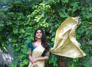 Nabha Natesh Instagram - For beautiful eyes, look for the good in others ;for beautiful lips , speak only words of kindness; and for poise , walk the knowledge that you are never alone - Audrey Hepburn : : : : Styled by @impriyankasahajananda Asst by @sravya_lp Saree & Blouse @kadhambari_studio Jewelry @bandhanemporio Photography @rajiv.krishna.14 Enchanté Café & Confectionery