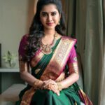 Nabha Natesh Instagram - Happy Navarathri everyone 🌸 : : : : Styled by @impriyankasahajananda Saree: @rsbrothersindia Blouse @madhurasdesignerstudio Jewlry by @vibha_creations_collections Photography @abhishek_pallati @tagteamstudios #styledbypriyankasahajananda