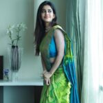 Nabha Natesh Instagram - My fav look for this festive season 🍏 : : : : : Styled by @impriyankasahajananda Blouse @madhurasdesignerstudio Jewlry by @ vibha_creations_collections Photography @rajiv.krishna.14 #styledbypriyankasahajananda