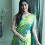 Nabha Natesh Instagram - My fav look for this festive season 🍏 : : : : : Styled by @impriyankasahajananda Blouse @madhurasdesignerstudio Jewlry by @ vibha_creations_collections Photography @rajiv.krishna.14 #styledbypriyankasahajananda