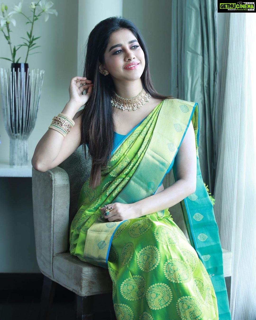 Nabha Natesh Instagram - My fav look for this festive season ๐ : : : : : Styled by @impriyankasahajananda Blouse @madhurasdesignerstudio Jewlry by @ vibha_creations_collections Photography @rajiv.krishna.14 #styledbypriyankasahajananda