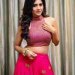 Nabha Natesh Instagram - Heyyyyy!!!! . . . . . For cinemahotsavam Lehenga: @vaishaliagarwal_ Earrings: @amrapalijewels Rings: @izaarajewellery Pic: @abhilash_elaprolu Styled by @officialanahita