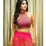 Nabha Natesh Instagram - Heyyyyy!!!! . . . . . For cinemahotsavam Lehenga: @vaishaliagarwal_ Earrings: @amrapalijewels Rings: @izaarajewellery Pic: @abhilash_elaprolu Styled by @officialanahita