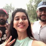 Nabha Natesh Instagram - Delhi rains couldn’t stop the Disco gang from shooting ☺️☺️☺️ #vianand @vijay_binni #discoraja