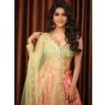 Nabha Natesh Instagram - 🌺🌺🌺 #ismartpromotions : : : ; Styled by @officialanahita Outfit: @ashwinireddyofficial Accessories: @accessoriesbyanandita Pic: @pramod_captures