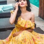 Nabha Natesh Instagram - Yellow being the season fav 🐥☀️⚠️📒🍋⭐️🌼🥴🌻🌽 : : : : #ismartshankaronjuly18th Outfit: @keyaradesignofficial Accessories: @accessoriesbyanandita Pic: @crafty_chandu Styled by @officialanahita Park Hyatt Hyderabad