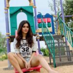 Nabha Natesh Instagram - First played and then took pictures😬evn though my hair looks super neat ☺️I did play first !!! no one can resist these. Agree?