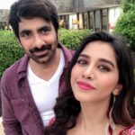 Nabha Natesh Instagram - And with Discoraja himself ,@raviteja_2628 sir ☺️. It’s such a pleasure working with him 🙏🏻☺️ #discoraja Delhi, India