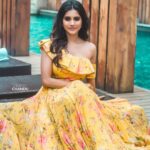 Nabha Natesh Instagram - Yellow being the season fav 🐥☀️⚠️📒🍋⭐️🌼🥴🌻🌽 : : : : #ismartshankaronjuly18th Outfit: @keyaradesignofficial Accessories: @accessoriesbyanandita Pic: @crafty_chandu Styled by @officialanahita Park Hyatt Hyderabad