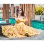 Nabha Natesh Instagram - Yellow being the season fav 🐥☀️⚠️📒🍋⭐️🌼🥴🌻🌽 : : : : #ismartshankaronjuly18th Outfit: @keyaradesignofficial Accessories: @accessoriesbyanandita Pic: @crafty_chandu Styled by @officialanahita Park Hyatt Hyderabad