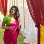 Nabha Natesh Instagram - Mommy’s saree to the rescue as usual ☺️☺️☺️😬 . . . . #weddingseason#bengaluru#nabhanatesh