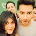 Naira Shah Instagram - I just wish dat i work wid him again! #biggestwish wierd smile but though #throwback#thebestday#wid#yhe#heartthrob#varundhawan#ijustlovehim#add#shoot#campusshoes#tvc love u soo much!😘 @varundvn