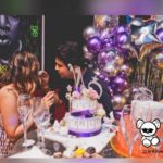 Naira Shah Instagram - Dreamy birthday bash #mygalaxy #2022#nairashah#galactic#bestbirthday❤️#purples❤️ Thank you @healthy_treatss for the most healthiest and classy cake😍 Toyroom Mumbai