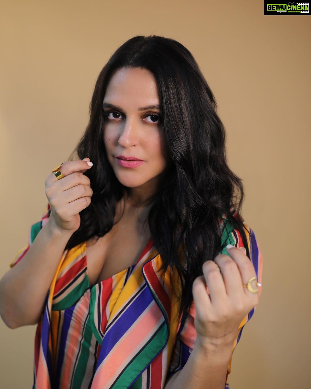 Neha Dhupia Instagram - Love your tribe … love your pride♥️ 🌈 . . . . . . . . . In @kshitijjalori @curiocottagejewelry Styled by @ayeshakhanna20 Muah @mitavaswani 📸 @nikhilmantri_