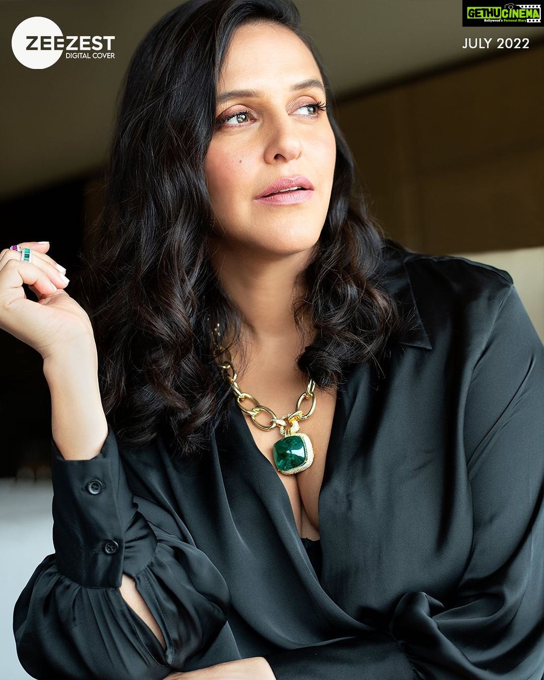 Neha Dhupia Instagram - 🖤 Another of from the #coverstory @zeezest . . . . . . . . Editor: Sumita Bagchi Text: Sayoni Bhaduri Photographer: @atulkasbekar Creative Consultant: @mitrajitb Assistant photographer and BTS video: @rahulsawant BTS Edit: Media Edge Stylist: @anshikaav Assistant stylist: @tanazfatima Hair stylist: @artistpoonamsolanki Makeup artist: @mitavaswani Location: @jwmarriottjuhu Artist PR: @think_talkies Outfit- @sonaakshiraaj Neck - @karishma.joolry Ring - @anayah_jewellery