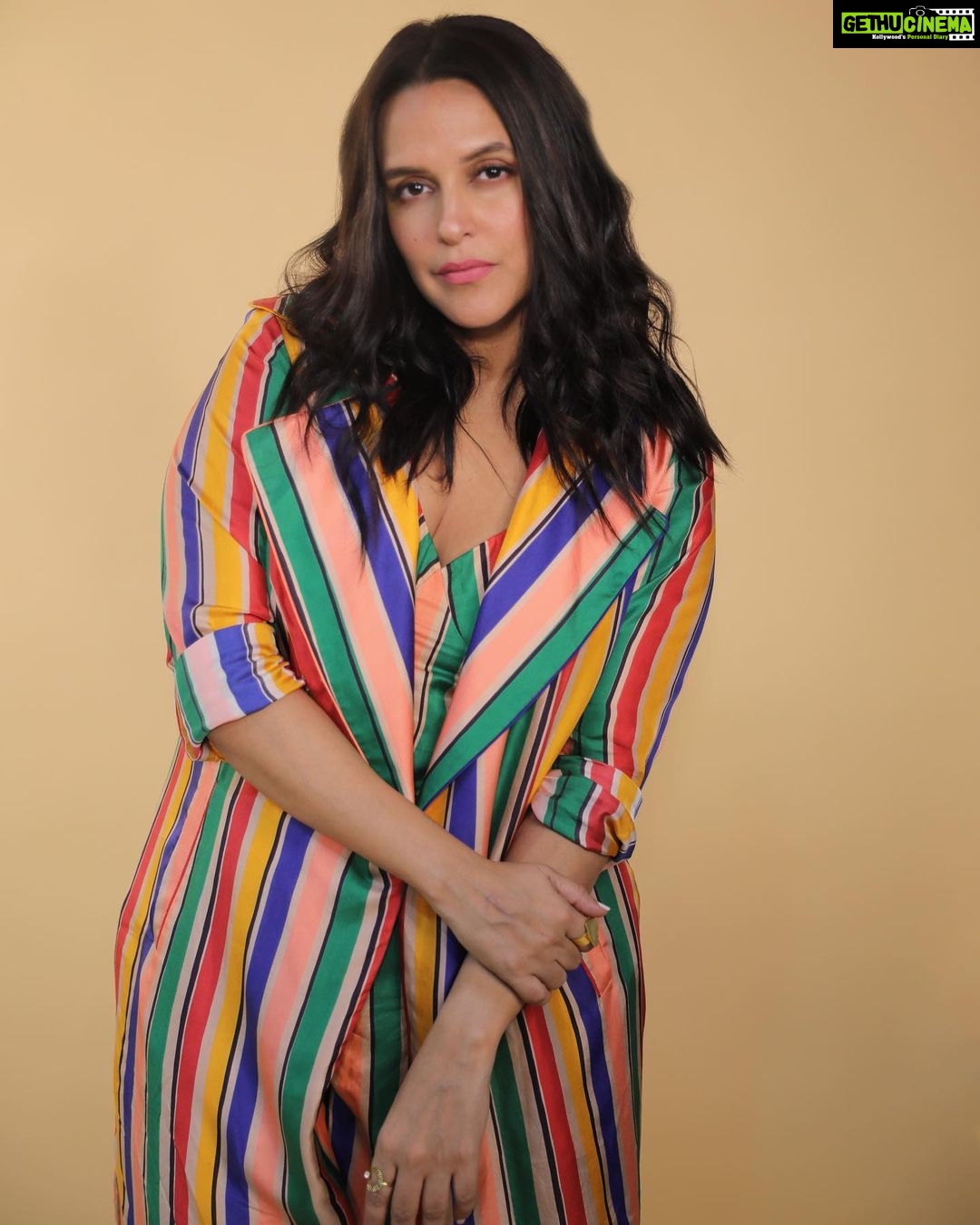 Neha Dhupia Instagram - Love your tribe … love your pride♥️ 🌈 . . . . . . . . . In @kshitijjalori @curiocottagejewelry Styled by @ayeshakhanna20 Muah @mitavaswani 📸 @nikhilmantri_