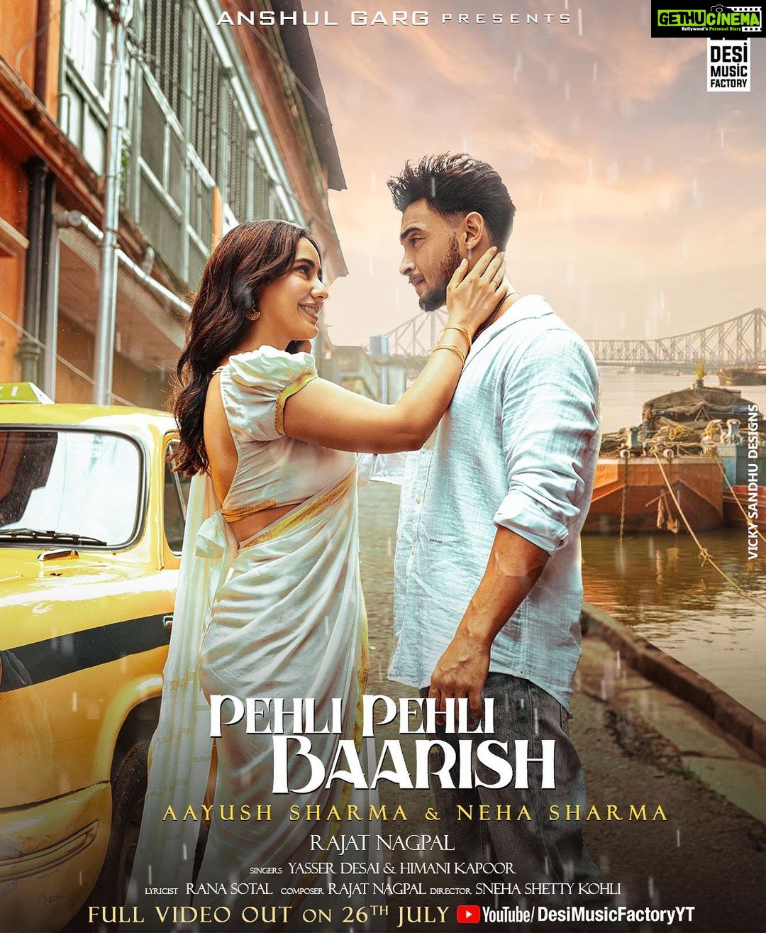 Neha Sharma Instagram - Bas thoda sa intezaar aur... The biggest love anthem of the season #PehliPehliBaarish releasing soon on @desimusicfactory official YouTube channel on 26th July 2022 @nehasharmaofficial @yasserdesai @anshul300 @iamrajatnagpal @kapoorhimani @magicsneya @rana_sotal @raghav.sharma.14661