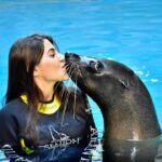 Nikki Tamboli Instagram – #sealion #socute❤️ #lovedhersomuch💋🙈 Atlantis, The Palm