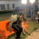 Nikki Tamboli Instagram - #shakeyobodysong #lastshot 😂#making 🎥 #kanchana3 This summer 19th April releases worldwide #nikkitamboli #raghavalawrence