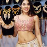 Nikki Tamboli Instagram - Happy to be inaugurate Sutraa Fashion Exhibition in Hyderabad today..🙂Shop the best now.. sutraa summer,bridal,wedding collection,jewellery and many more beautiful accessories are right here 1day left to shop ladies😘 Go Grab your Favourites H&M- @naazbridalmakeovers Stylist- @officialanahita 🌺 outfit- @ashwinireddyofficial Taj Krishna, Hyderabad