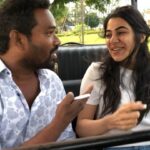 Nikki Tamboli Instagram - Spreading some laughter with my makeup artist baabu he is so funny 😂 #shootingspot #bestmakeupartistever 💖#funtimebeforeshooting