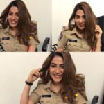 Nikki Tamboli Instagram - Your are never fully dressed without a smile#ladypolice#handsupdontshoot 😛💝#somuchfuntoday📸🔥 Hyderabad