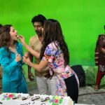 Nikki Tamboli Instagram - #kanchana3 #shootpackupcelebration💋 #memoriesforlife 🎂🥳