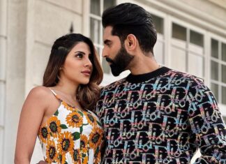 Nikki Tamboli Instagram - LOVE , ROMANCE & FEELINGS IN 2022 ❤️ TEASER TOMORROW 4.PM . @parmishverma Feat. @nikki_tamboli on - @melomusic.official Singer - @itsafsanakhan @saajzofficial Director - @savio.sandhu Music - @shevvbeats Lyrics - @preetsukhofficial Producer- @indr_saini @melomusic.official . . . . #love #nikkitamboli #parmishverma 💖💖