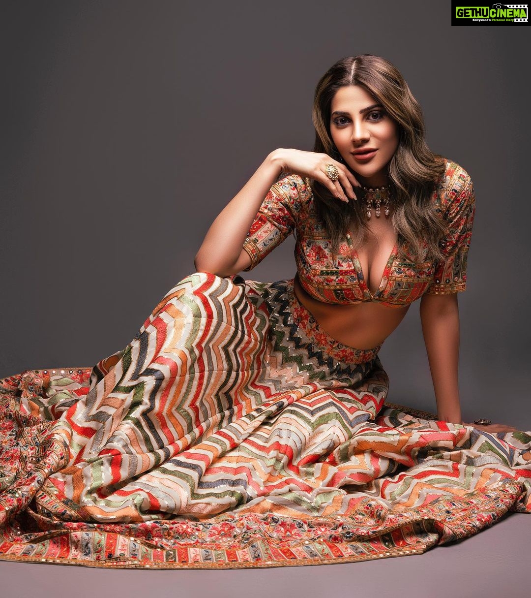 Nikki Tamboli Instagram - STAY COLOURFUL, BABE โค๏ธ๐งก๐๐๐๐ค๐ค๐@wedlookmagazine Founder: @mohit.kathuria1987 Wardrobe courtesy: @suwishofficial Shot by: @praveenbhat Stylist: @natashaabothra Hair by: @rekhahariyani26 Makeup: @makeupbykashishh PR Agency: @soapboxprelations