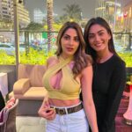 Nikki Tamboli Instagram - When Dubai makes us meet, we know the city is going down with our madness ! 👯‍♀️❤️ . . . #nikkitamboli #sanamaqbool #dubai #dubailife #madness
