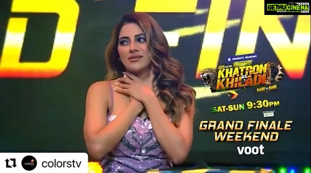Nikki Tamboli Instagram - Kya @nikki_tamboli kar lengi apne darr ka saamna, ya @ashukla09 toh padhte rahenge zor ke jhatke? Dekhiye Khatron Ke Khiladi Season 11 ke Grand Finale mein, aaj raat 9:30 baje, sirf #Colors par. #KKK11Finale #KKK11 Anytime on @voot. @itsrohitshetty @marutisuzukiofficial @ozivanutrition