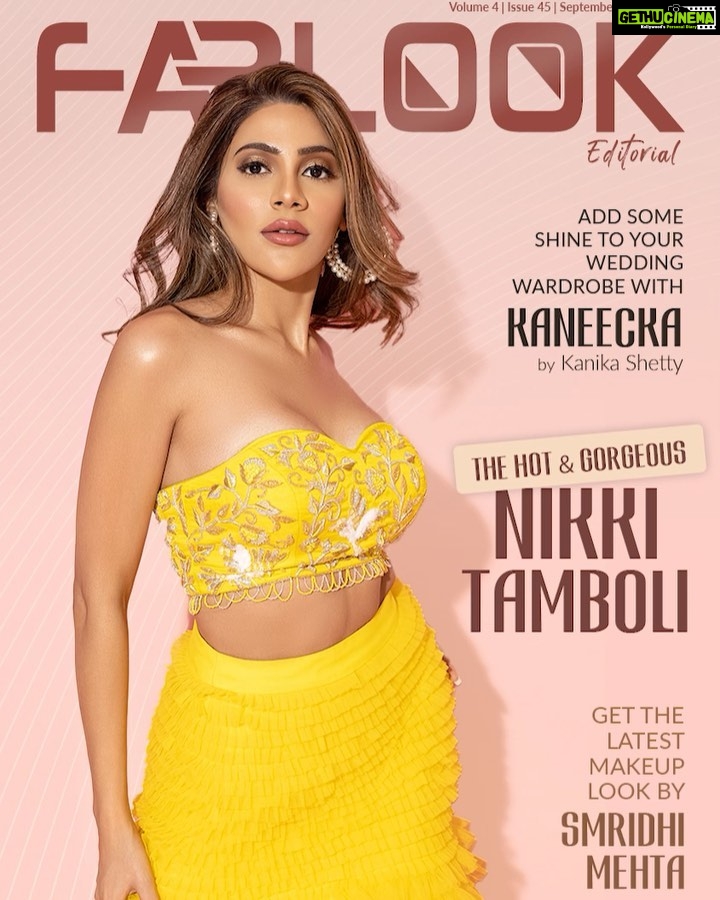 Nikki Tamboli Instagram - Shoot for @fablookmagazine Styled by @milliarora7777 Wearing @kaneeckaofficial Jewels by @inaya_jewelry Mua @smridhimehtamua Hair @nadeem.artist Shot by @shutterstrings Publicist - @planetmediapr . #NikkiTamboli #Nikkians #Magazinecover #love #Style #Fashionista #covergirl