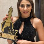 Nikki Tamboli Instagram - Wow this feels amazing! Thank you so much international Iconic Award for presenting me with International iconic entertainer of the year award. I have reached here because of my hardwork and the amount of love that I have received from my fans. I’m gonna make sure, I entertain my fans and audiences all my life through my performances and they continue to love me like this. Thank you so much for making me win this #gratitude #love #believe #faith #patience #blessed #nikkitamboli ❤️ Outfit : @eyecandybyps Jewellery : @silverjewellerycouture.sjc Styled by : @ruchikapoor