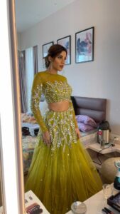 Nikki Tamboli Instagram - Number likh 📞 📱 😻 @tonykakkar #nikkitamboli #numberlikh98971📞🔥 #indian #indianwear #lehenga #love . . . . . . . Outfit- @silkybindraofficial