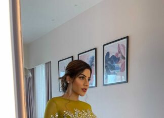 Nikki Tamboli Instagram - Number likh 📞 📱 😻 @tonykakkar #nikkitamboli #numberlikh98971📞🔥 #indian #indianwear #lehenga #love . . . . . . . Outfit- @silkybindraofficial