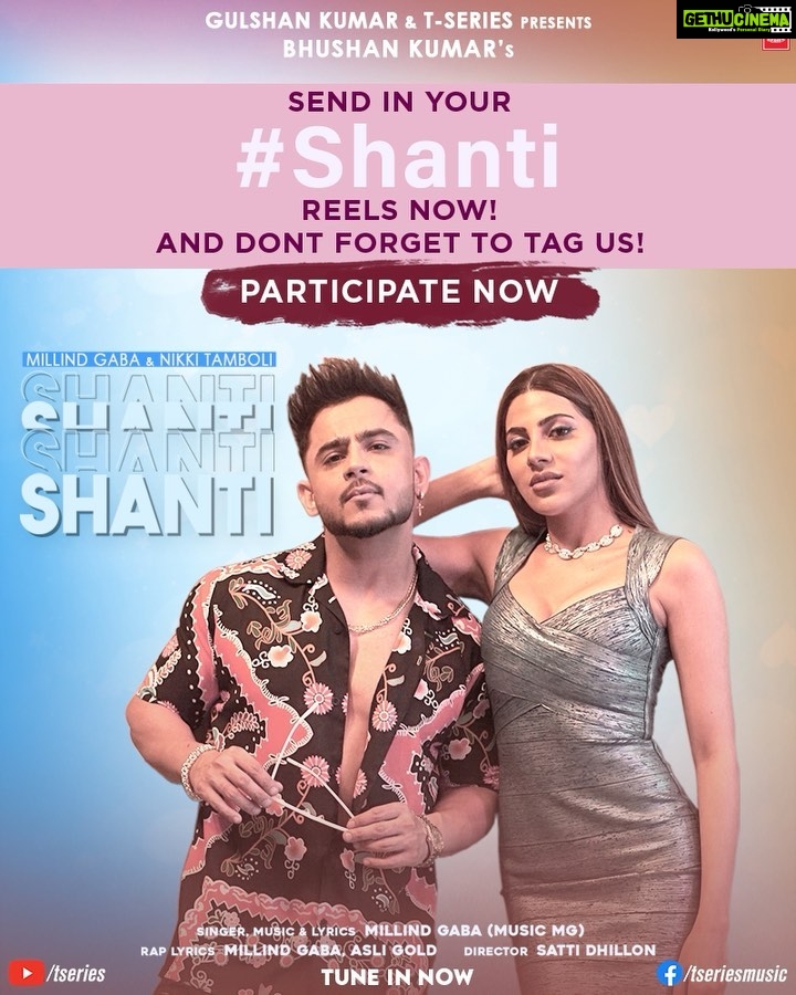 Nikki Tamboli Instagram - Show us your moves by making your reels on my latest song. Do tag us using #Shanti in your reels and tune in now! #tseries @tseries.official #BhushanKumar @millindgaba @asligold888 @sattidhillon7