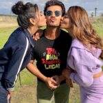 Nikki Tamboli Instagram - Bhai hoga tera @divasana 🤣❤️💋 @arjunbijlani 🥰 . . . . . . . #kkk11 #capetown #fun #mastionset #nikkitamboli #love
