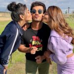 Nikki Tamboli Instagram - Bhai hoga tera @divasana 🤣❤️💋 @arjunbijlani 🥰 . . . . . . . #kkk11 #capetown #fun #mastionset #nikkitamboli #love
