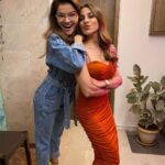 Nikki Tamboli Instagram - Happiness is being with a sister 🥳🥰😘🤗 #rubinadilaik #nikkitamboli ❤️❤️ #mine #love #togetherforever #loveyou #kind #bigboss14 #partynight #enjoy #onelife #babyboo @rubinadilaik