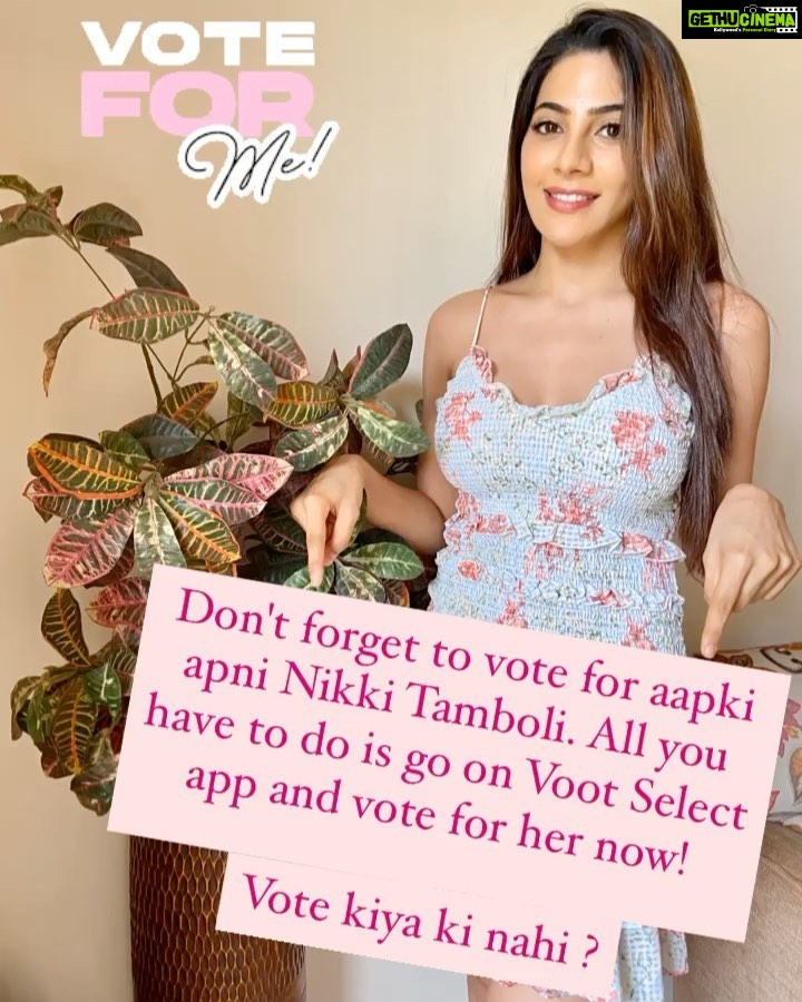 Nikki Tamboli Instagram - Hey you! Did you vote for me yet or no? If not, login To @vootselect app and VOTE for me nowwww!! Voting lines are opened till Thursday 11.30pm only! So what are you waiting for ? Link is in bio! 💁‍♀️ . . @colorstv @endemolshineind #TeamNikki #vote #VoteForNikkiTamboli #TamboliKiToli #Nikkians #NikkiIsTheBoss #BiggBoss14 #BB14 #Strong #Morning #dancer #goodmorning #OneAgainstAll #cute #vote #votenow #instagood #instalike #instalove #instadance #instastrong #instadaily #instamood Mumbai, Maharashtra