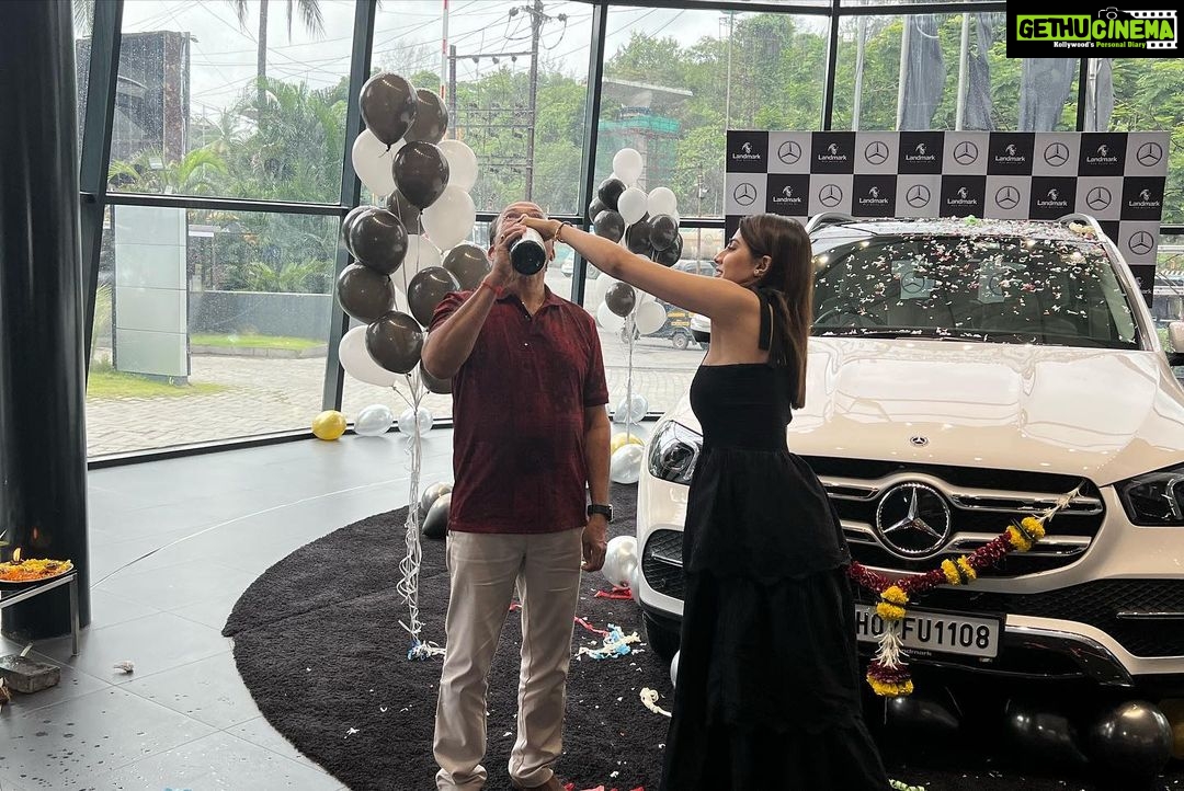 Nikki Tamboli Instagram - For always lifting me up and never letting me down, I'm forever grateful. I'll always be your little girl♥️♥️ . . . . . . . . . #newcar #mercedes #mercedesbenz 💕🙈 #daddylittlegirl #familyfirst #gratitude #blessed #gle