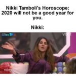 Nikki Tamboli Instagram - On point! Amidst the 2020 pandemic, it was indeed one hell of a year for #NikkiTamboli 🤩 Was it for you'll too?😁 . Nightsuit : @wanderlustbysahiba Styled by : @officialanahita . . @colorstv @endemolshineind @vootselect #NikkiTamboli #TeamNikki #TamboliKiToli #Nikkians #NikkiIsTheBoss #BiggBoss14 #BiggBoss2020 #BB14 #OneAgainstAll #NikkiIsBack #meme #fun #byebye2020 #2021 #newyear #instalike #instadaily #instafun #instalove