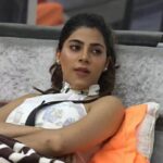 Nikki Tamboli Instagram - Felt cute, might never delete it.😉 On that note have a goodnight guys. 🥰 . Outfit : @theactivestory Styled by : @stylebytaashvi . . @colorstv @endemolshineind @vootselect #TeamNikki #TamboliKiToli #Nikkians #NikkiIsTheBoss #BiggBoss14 #BB14 #OneAgainstAll #GoodNight #NikkiIsBack #cute #adorable #instagood #instalike #instadaily #instalove
